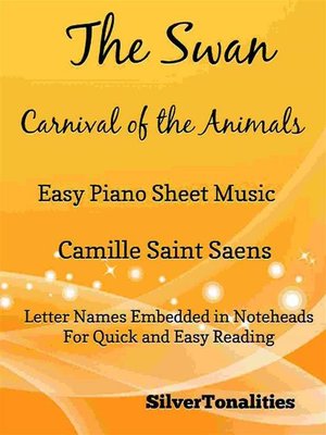 cover image of The Swan Carnival of the Animals Easy Piano Sheet Music